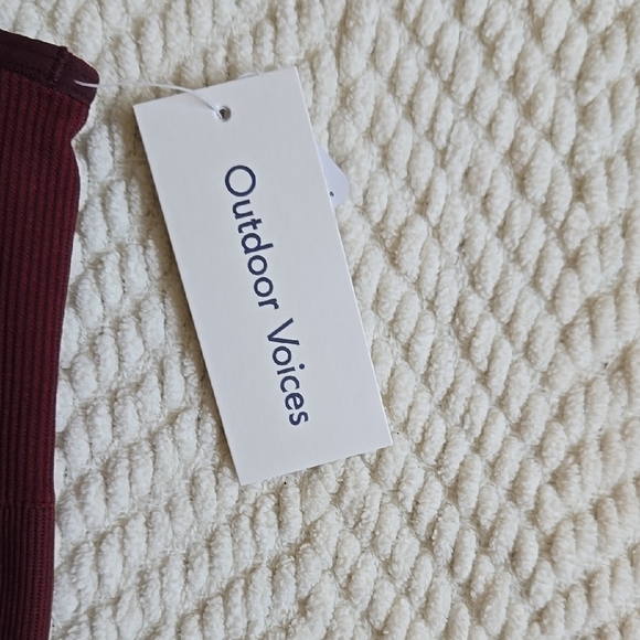 Outdoor Voices Burgundy One-Shoulder Top - Picture 2 of 4